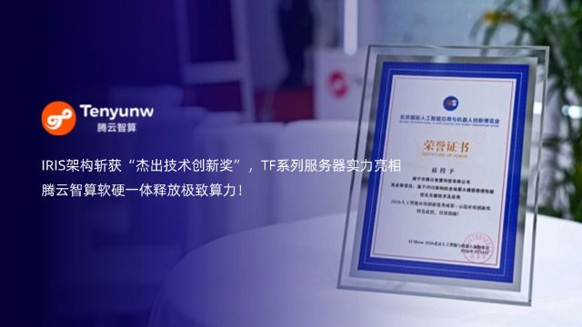 腾云智算携TF系列重磅亮相北京AI展，荣获“杰出技术创新奖”！